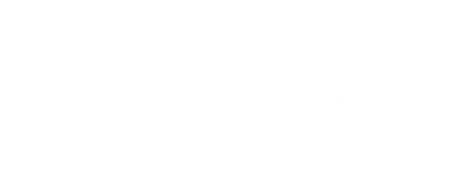 MSAS logo white color